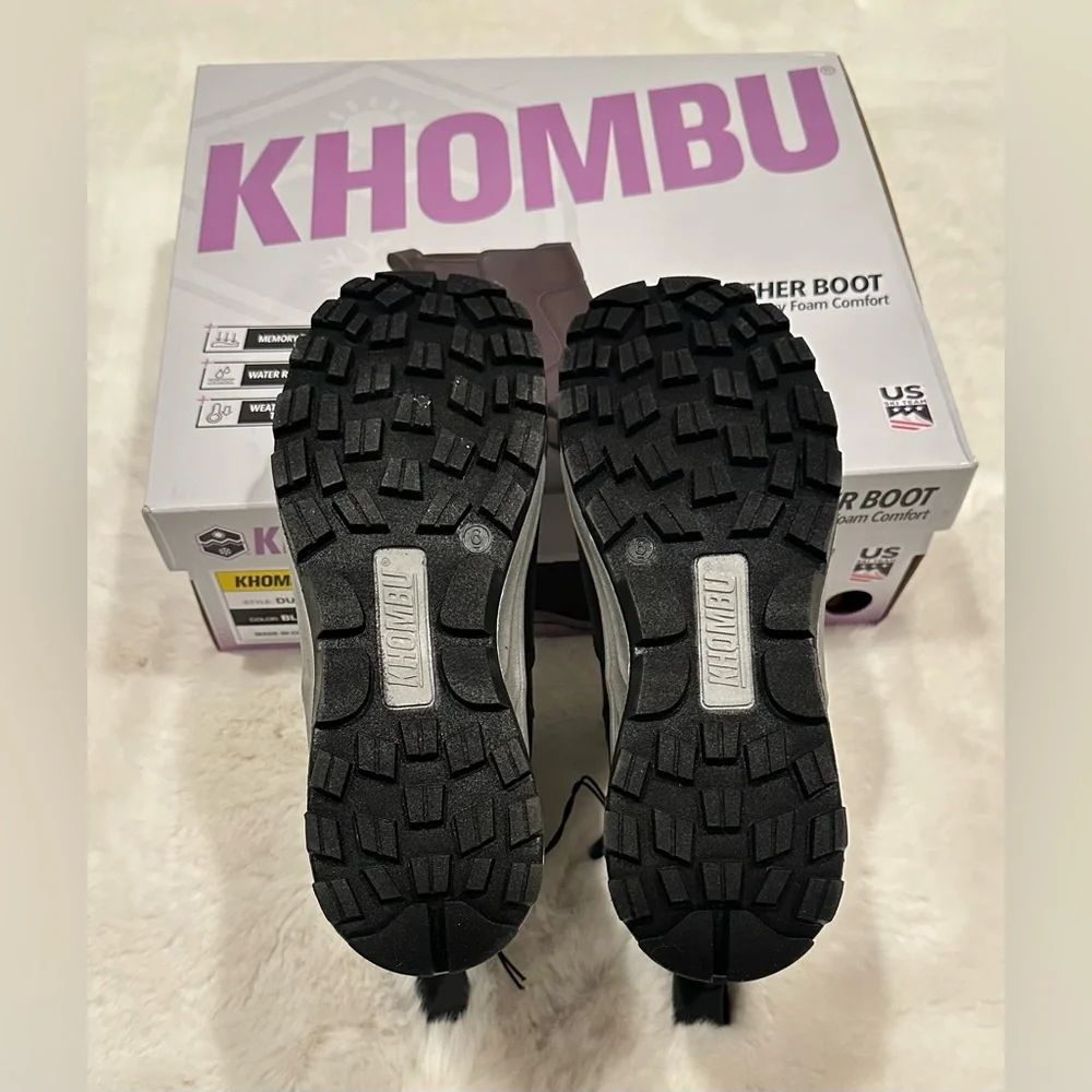 Khombu Dusk Ladies Size 6 All Weather Boot, Black